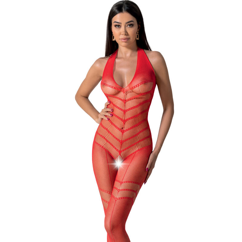 Passion - Bs100 Bodystocking Rojo Talla Única