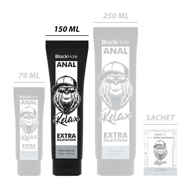 Black Hole - Gel Base Agua Dilatacion Anal 150 Ml