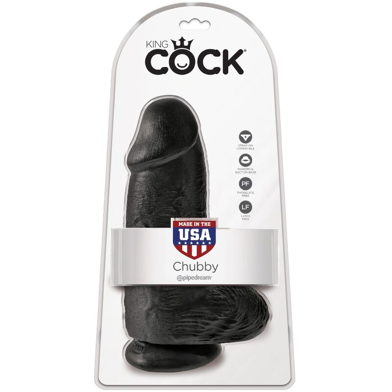 King Cock - Pene Realistico Chubby 23 Cm Negro