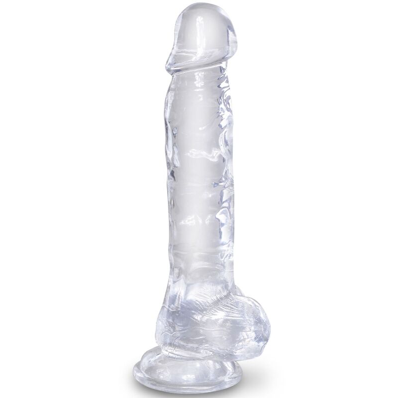 Dildo Realista Con Testiculos 8 Transparente