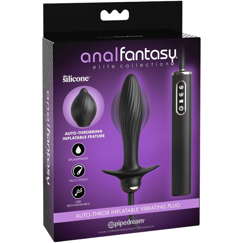 Anal Fantasy Elite Collection - Plug Inflable & Vibrador Auto-Throb