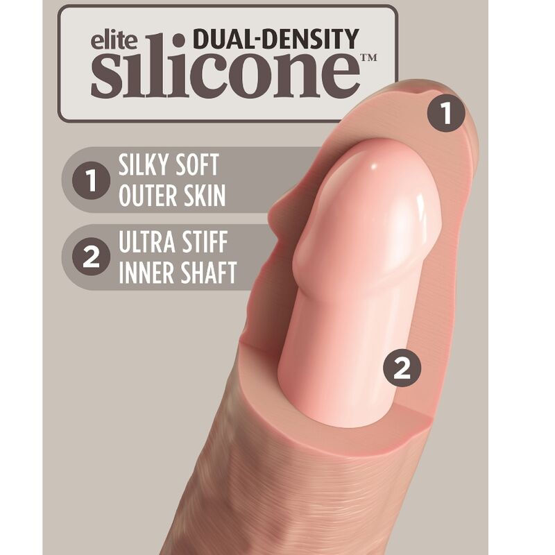 King Cock - Elite Dildo Realistico Silicona 15.2 Cm