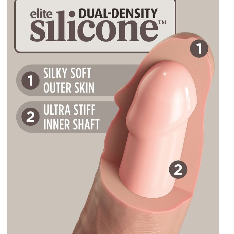 King Cock - Elite Dildo Realistico Silicona 17.8 Cm