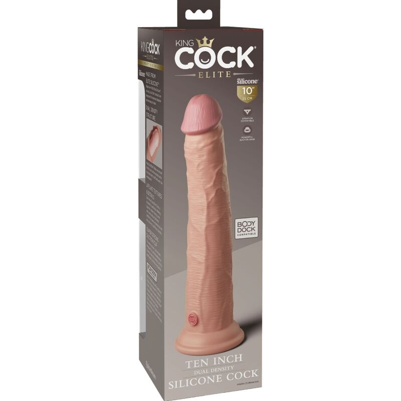 King Cock - Elite Dildo Realistico Silicona 25.4 Cm