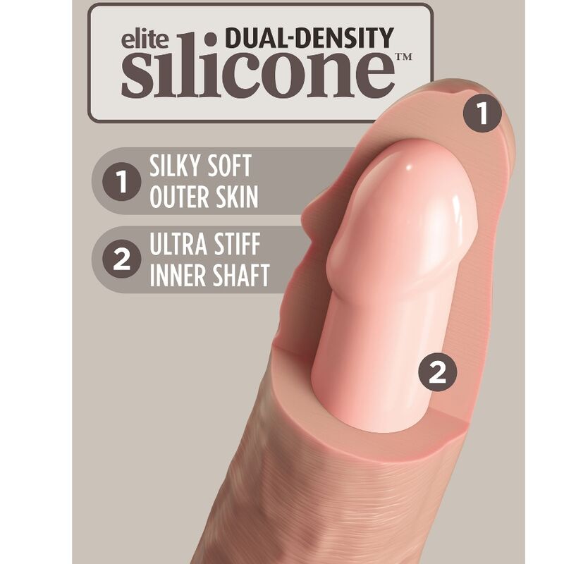 King Cock - Elite Dildo Realistico Silicona 25.4 Cm