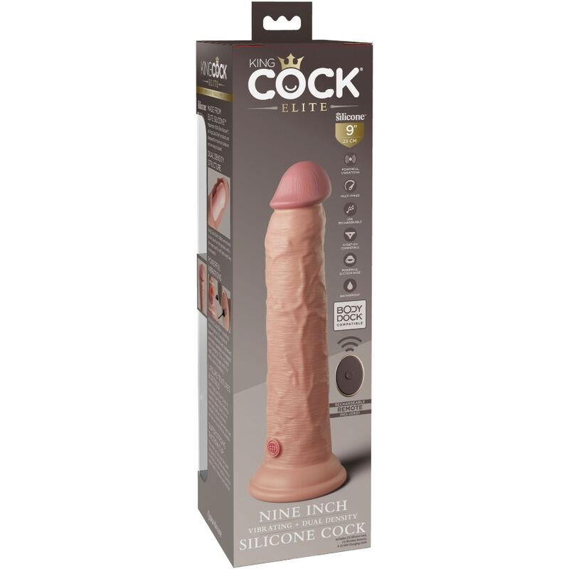 Dildo 9 Inch 2 Density Vibrating Cock