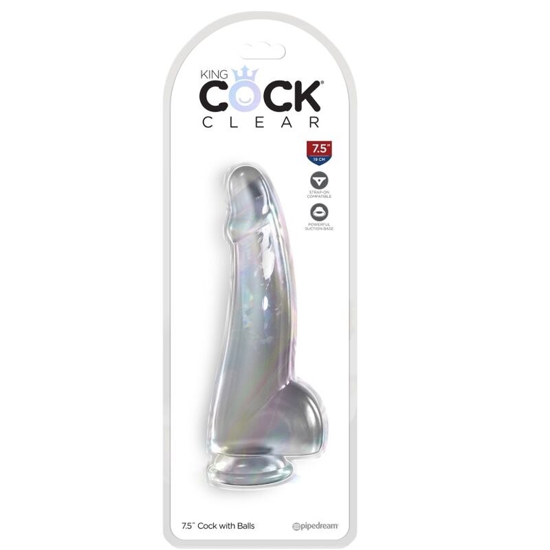 Dildo Con Testiculos King Cock Clear 15.2 Cm Transparente