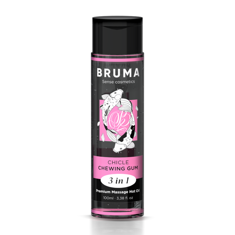 Aceite De Masaje Brum Premium Efecto Calor Sabor Chicle 3 En 1
