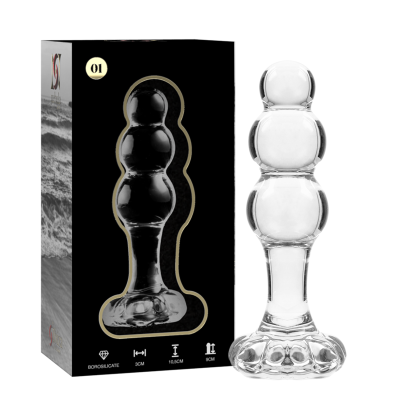 Plug Cristal Nebula Series By Ibiza - Modelo 1 Borosilicato 10.7 X 3 Cm Transparente