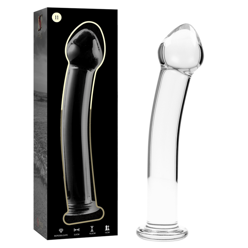 Dildo Cristal Nebula Series By Ibiza - Modelo 11 Borosilicato 16 X 3 Cm Transparente