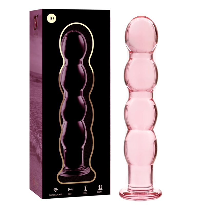 Dildo Cristal Nebula Series By Ibiza - Modelo 10 Borosilicato 16.5 X 3.5 Cm Rosa