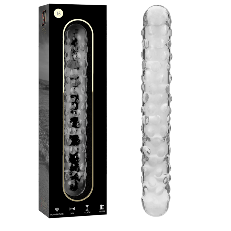 Nebula Series By Ibiza - Modelo 15 Dildo Cristal Transparente 18.5 Cm -o- 3 Cm