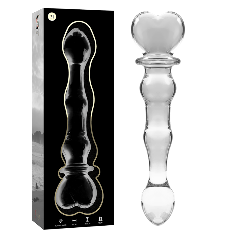 Dildo Nebula Series By Ibiza Modelo 21 Cristal Borosilicato 20.5 X 3.5 Cm Transparente