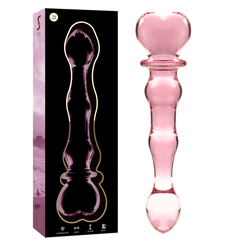 Dildo Nebula Series By Ibiza Modelo 21 Cristal Borosilicato 20.5 X 3.5 Cm Rosa