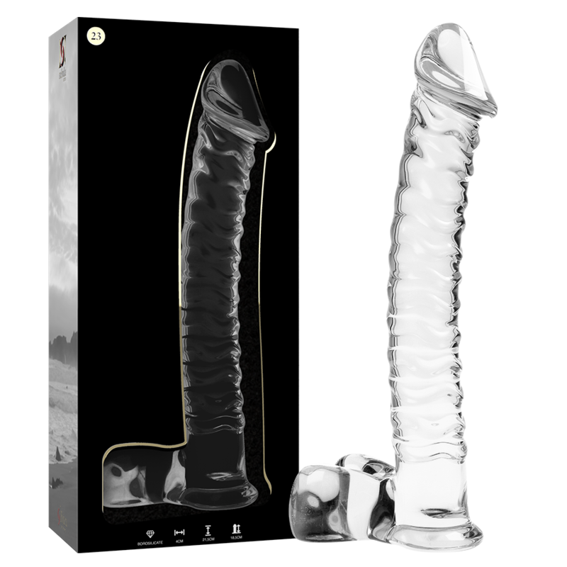Dildo Nebula Series By Ibiza Modelo 23 Cristal Borosilicato 21.5 X 4 Cm Transparente