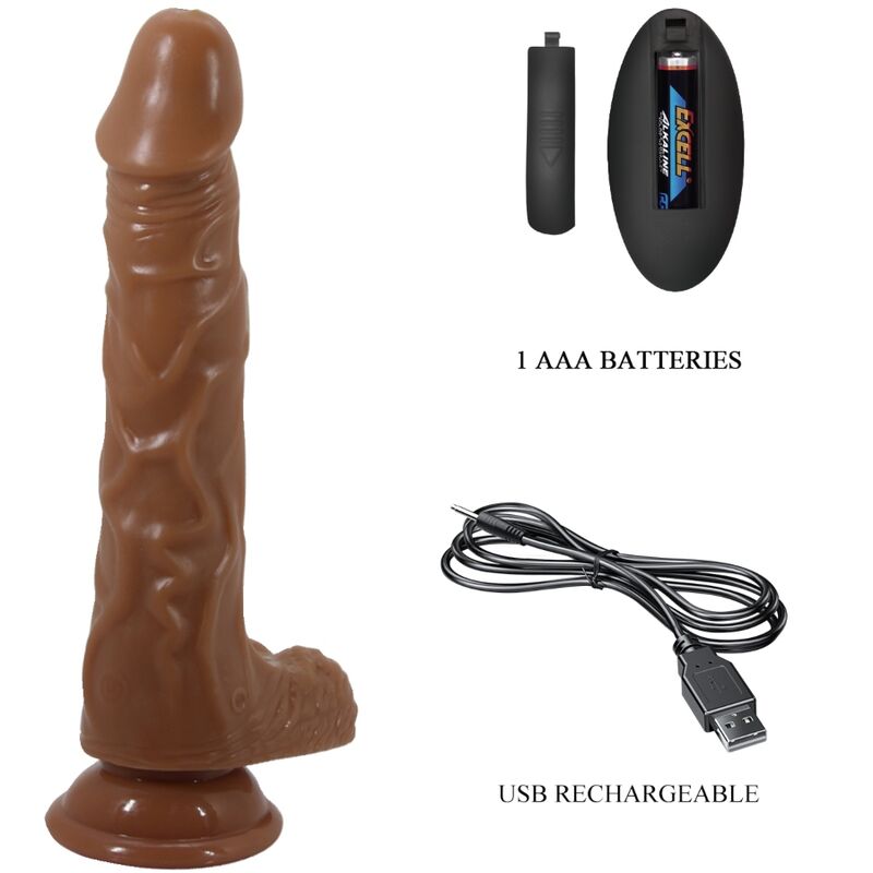 Baile - Bodach Vibrador Realista Con Ventosa Control Remoto