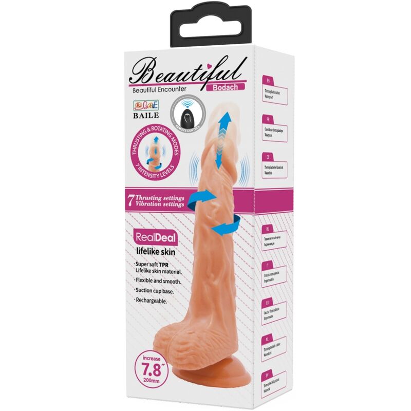 Baile Bodach Vibrador Realista Con Ventosa Control Remoto