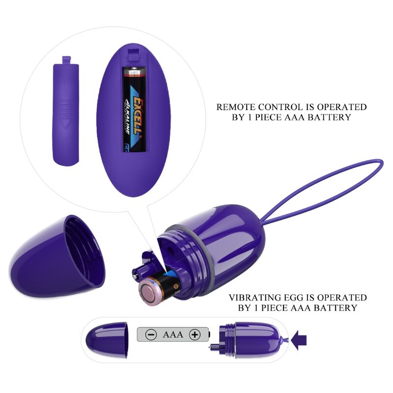 Huevo Vibrador Pretty Love Selkie Youth Mini Control Remoto Violeta