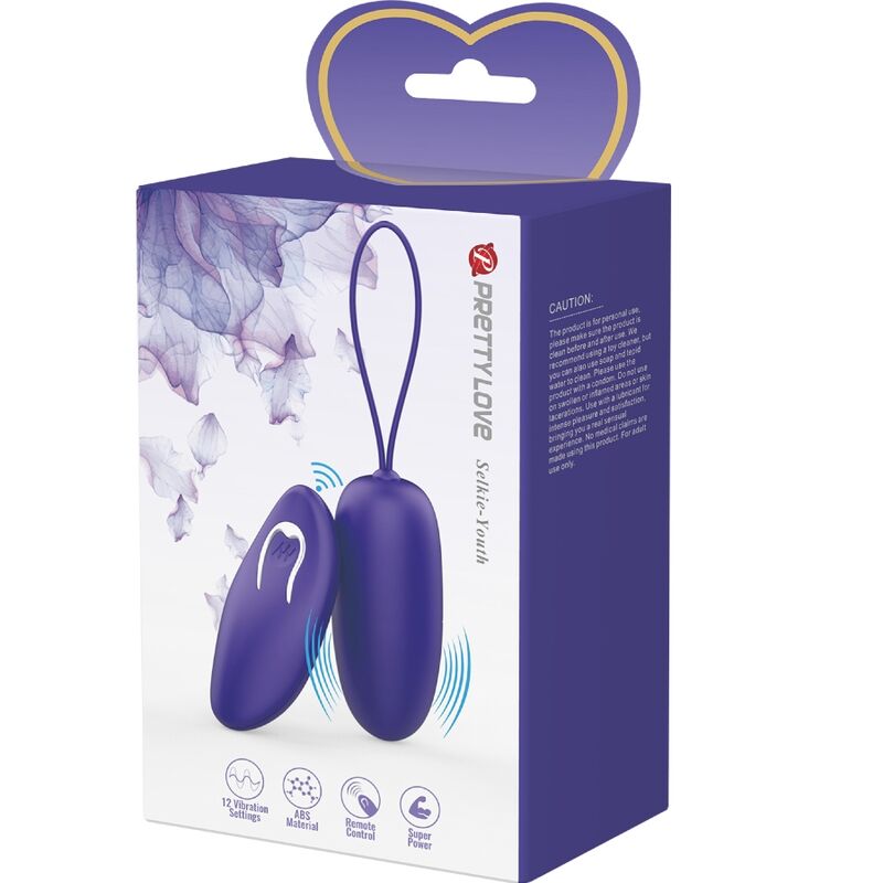 Huevo Vibrador Pretty Love Selkie Youth Mini Control Remoto Violeta