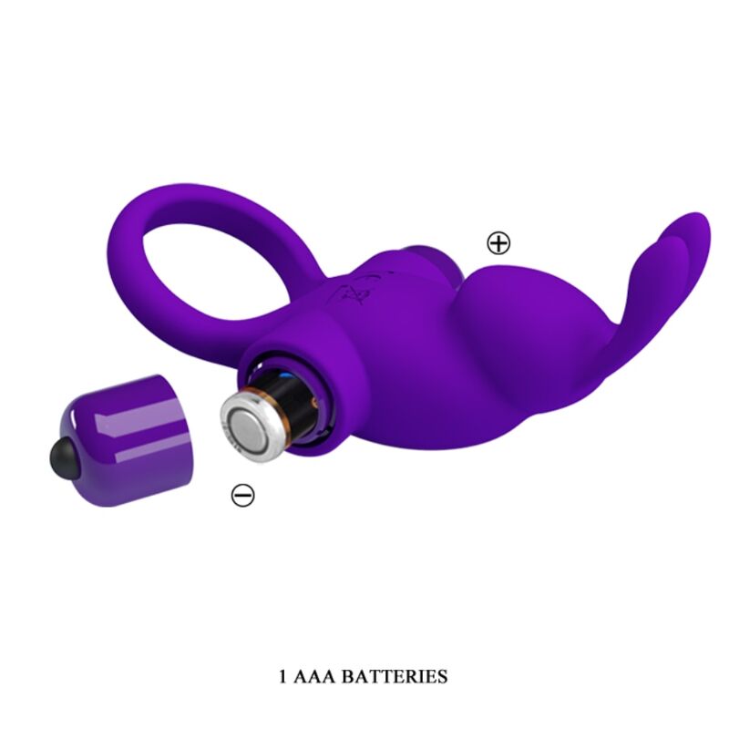 Pretty Love - Anillo Vibrador I Conejo Para Pene Morado