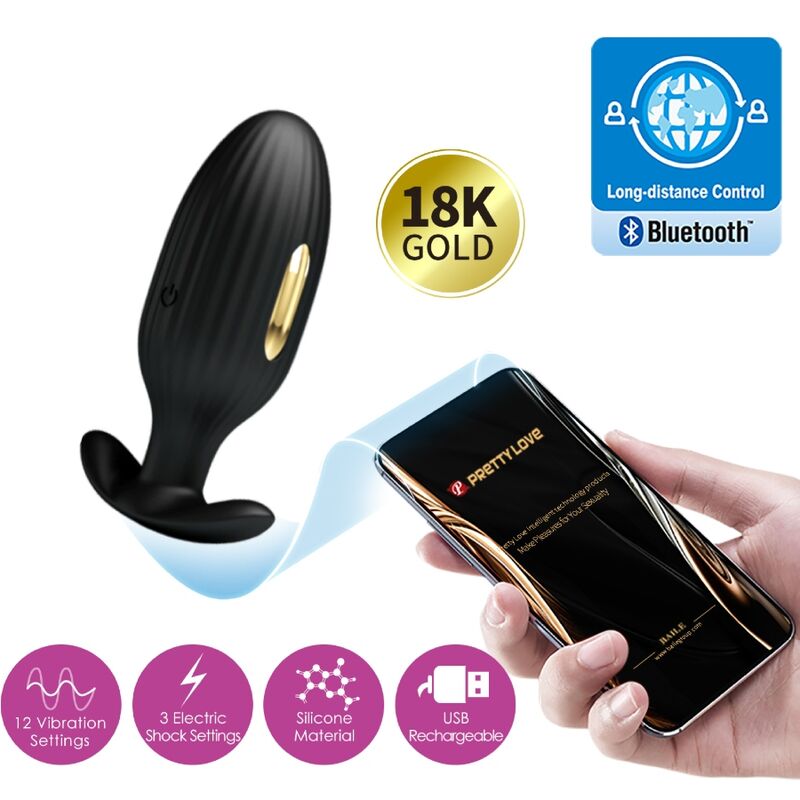 Pretty Love - Jefferson Plug Anal Controlado Por App Negro