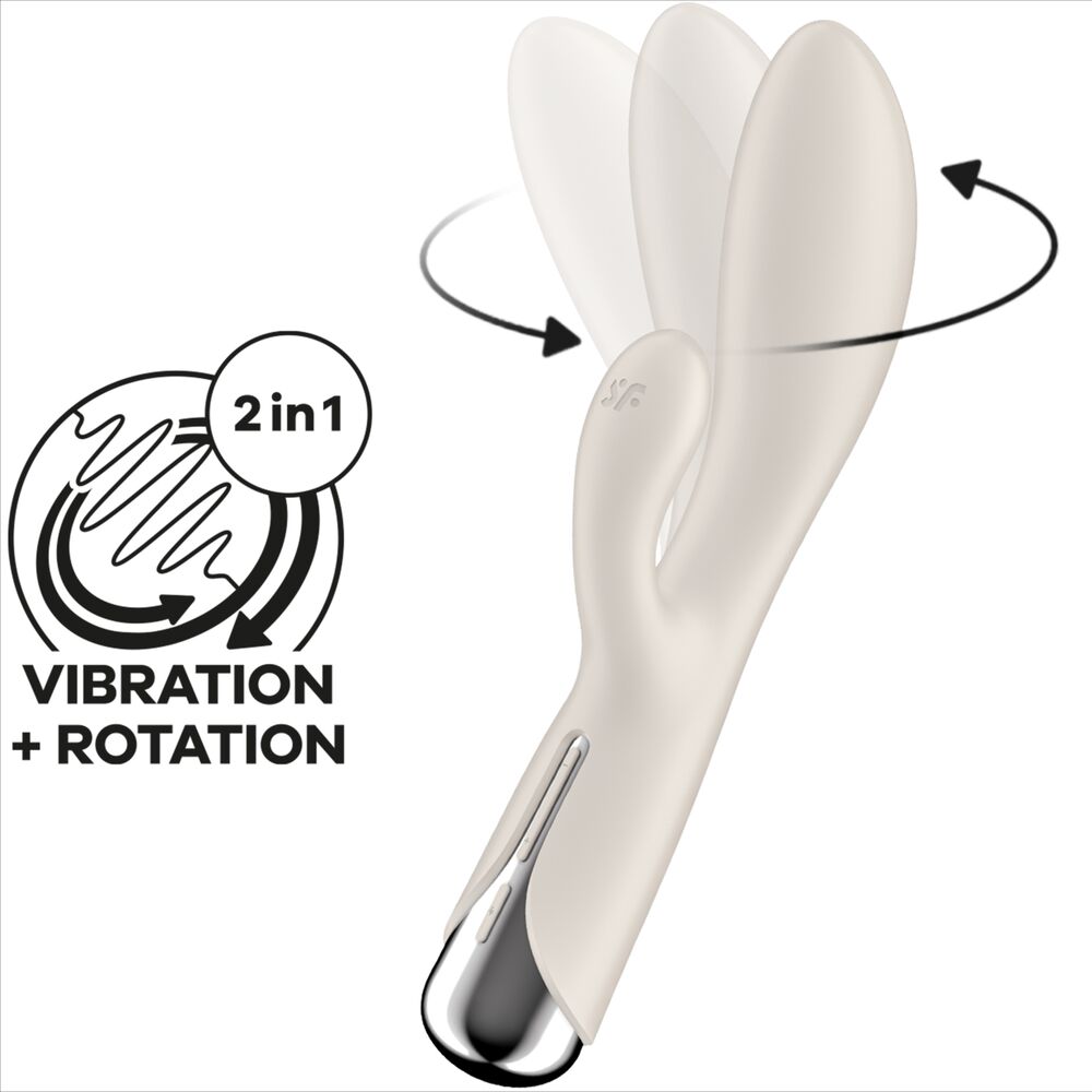 Vibrador Satisfyer Spinning Rabbit 1 Estimulacion Clitoris Y Punto G Beige