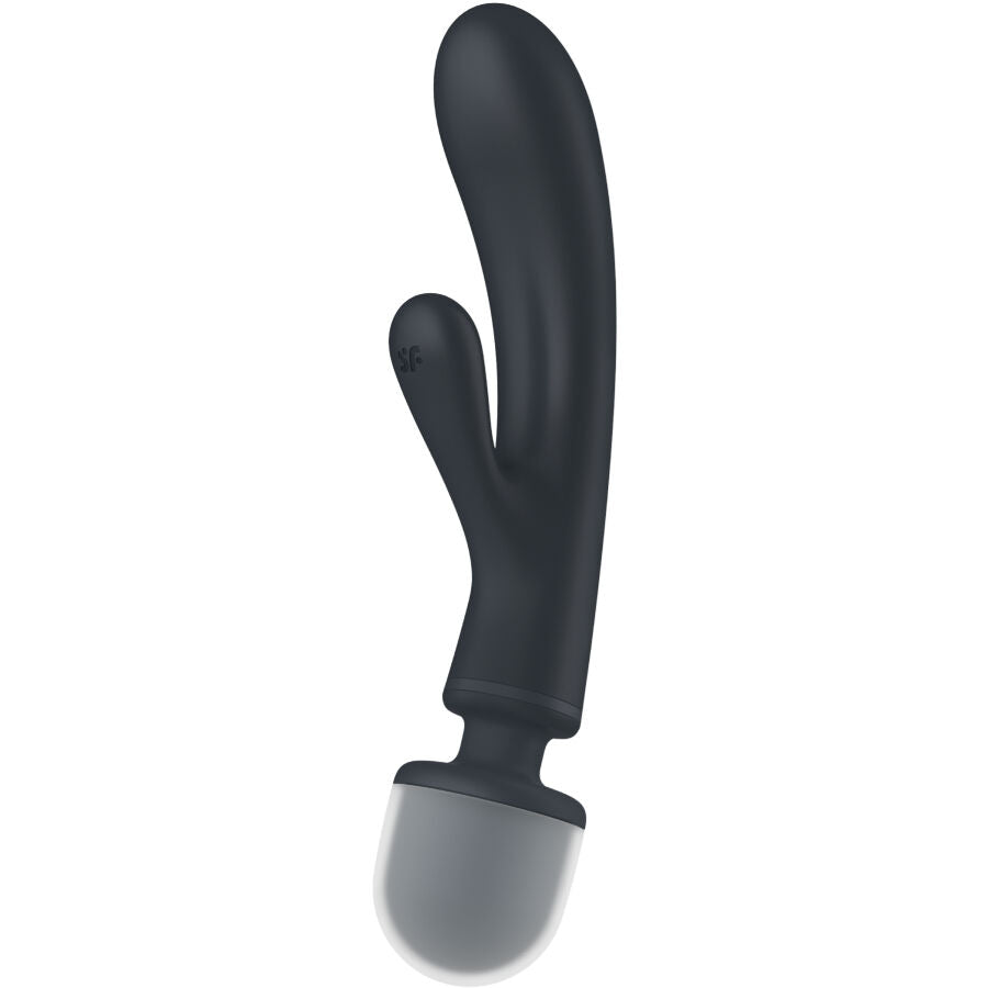 Masajeador Vibrador Satisfyer Triple Lover Rabbit Gris