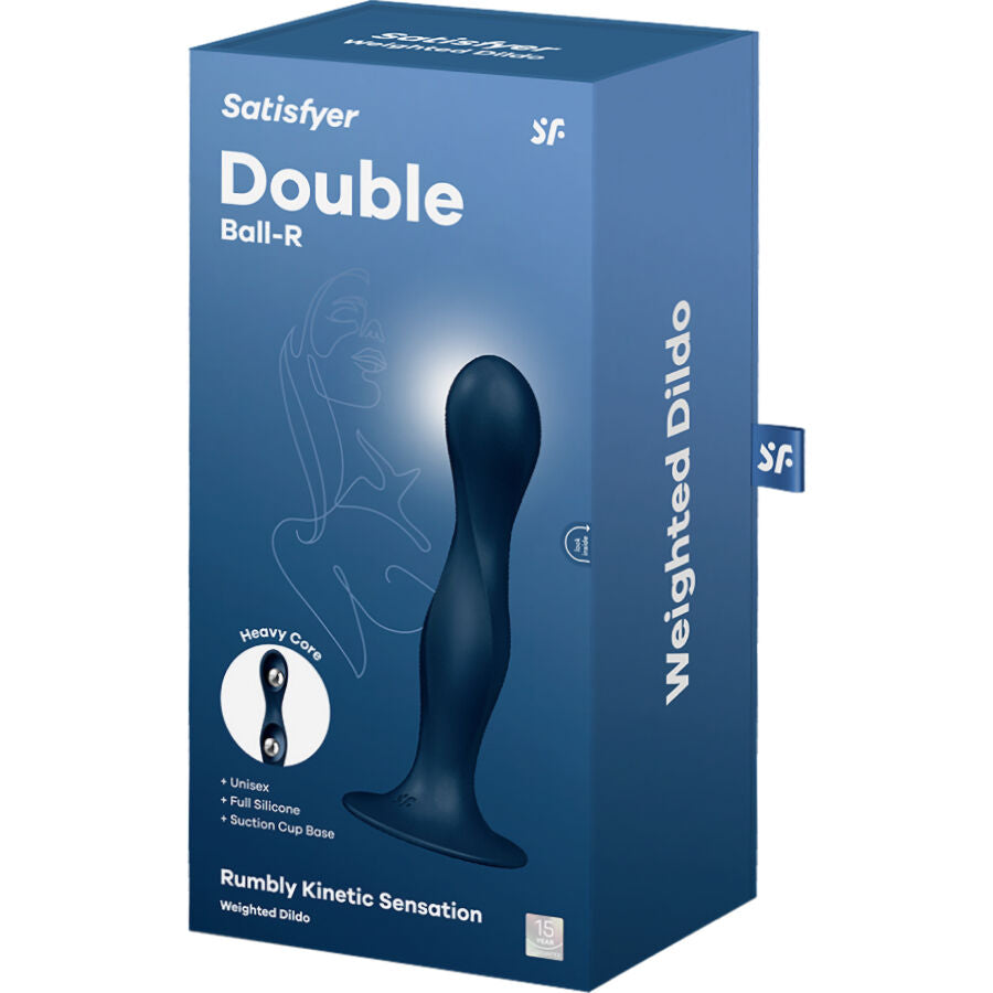 Satisfyer - Double Ball-r Dildo Silicona Azul
