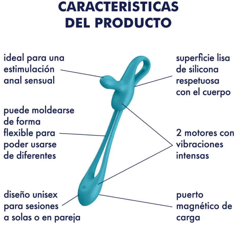 Plug & Play 1 Vibrador Anal Flexible Azul