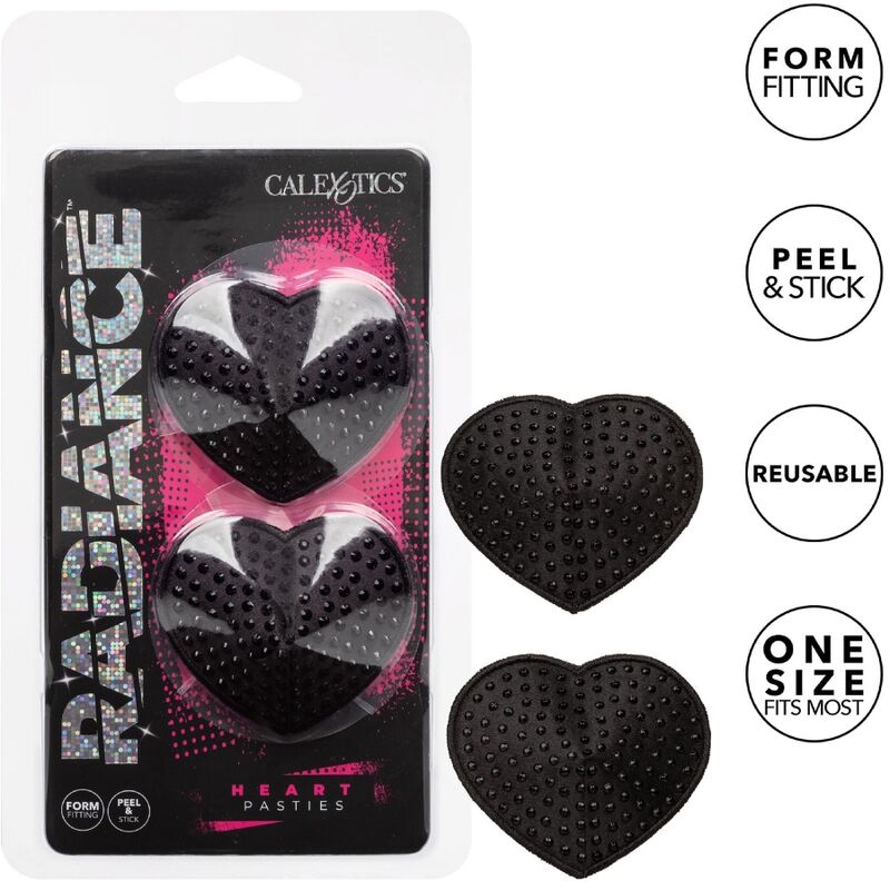 Heart Gem Pezoneras Negro