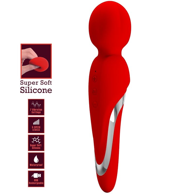 Pretty Love - Walter Vibrador Wand Rojo