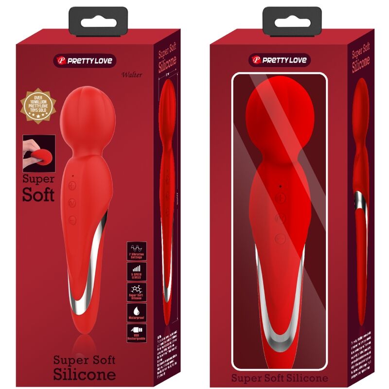 Pretty Love - Walter Vibrador Wand Rojo