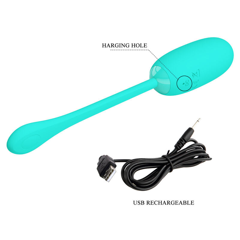 Pretty Love - Julius Huevo Vibrador Impermeble & Recargable Verde Agua