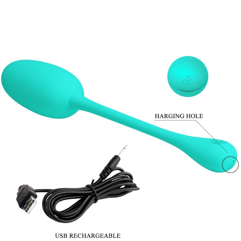 Pretty Love - Knucker Huevo Vibrador Recargable Verde Agua