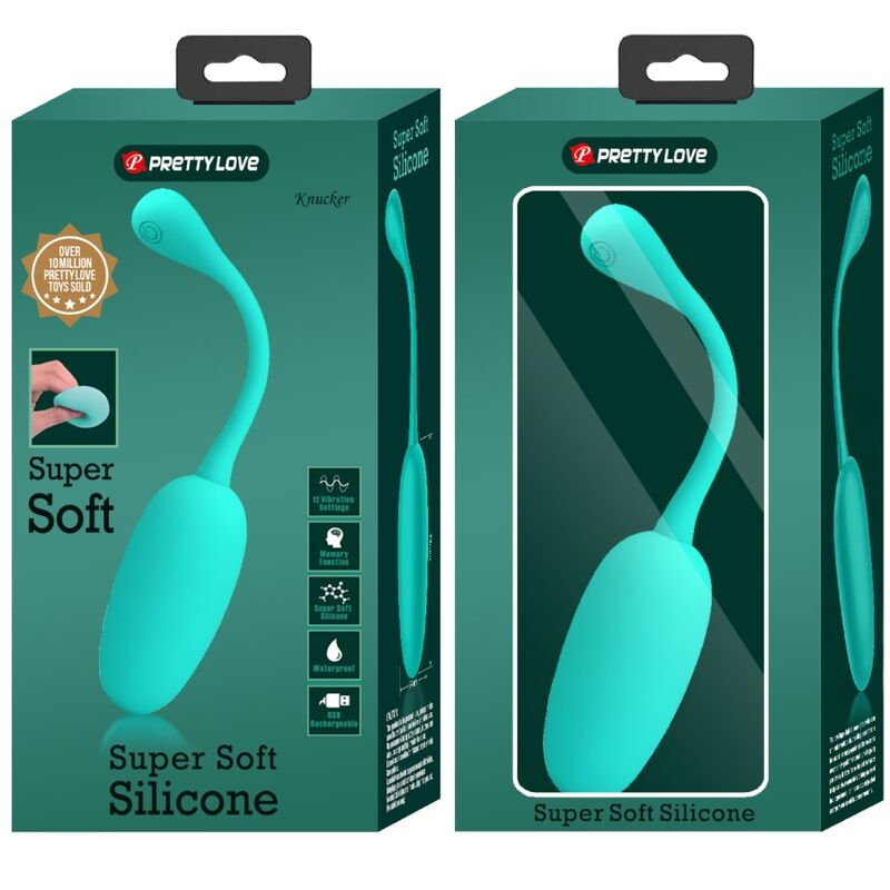 Pretty Love - Knucker Huevo Vibrador Recargable Verde Agua