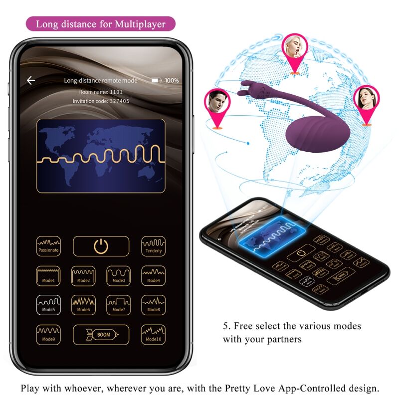 Pretty Love - Catalina Vibrador App Control Remoto Lila