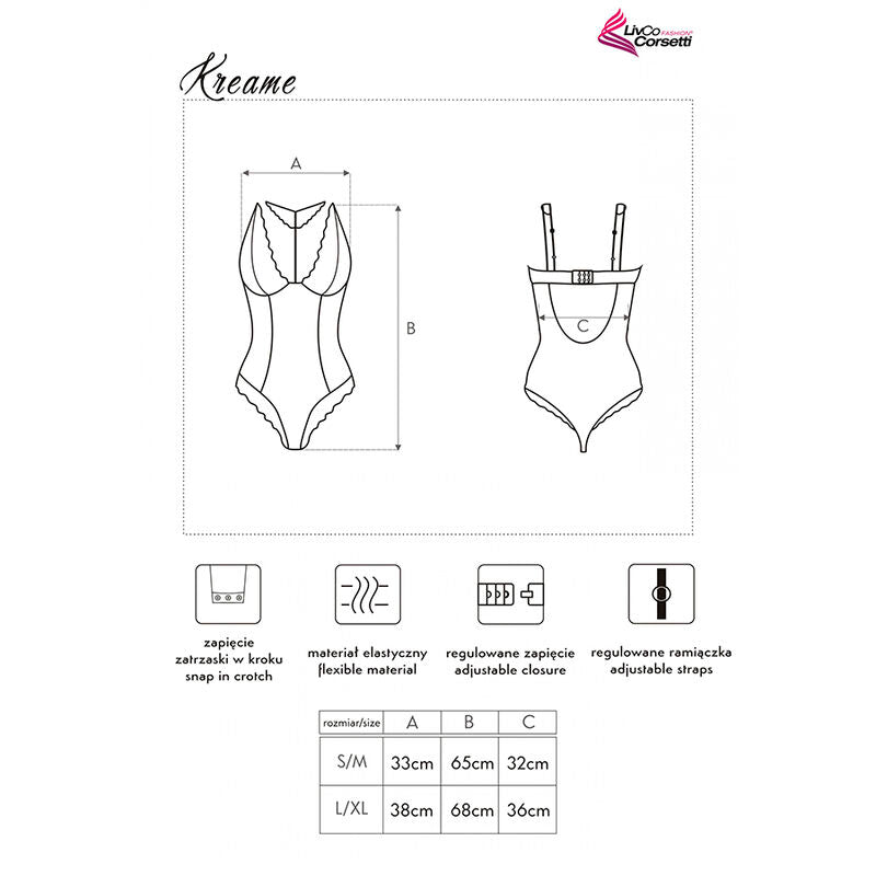 Livco Corsetti Fashion - Kreame Lc 90546 Body Black S/M