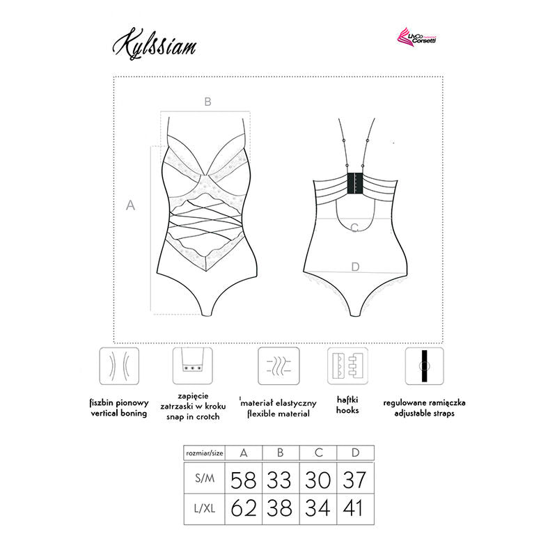 Livco Corsetti Fashion - Kylssiam Lc 90613 Body Negro S/M