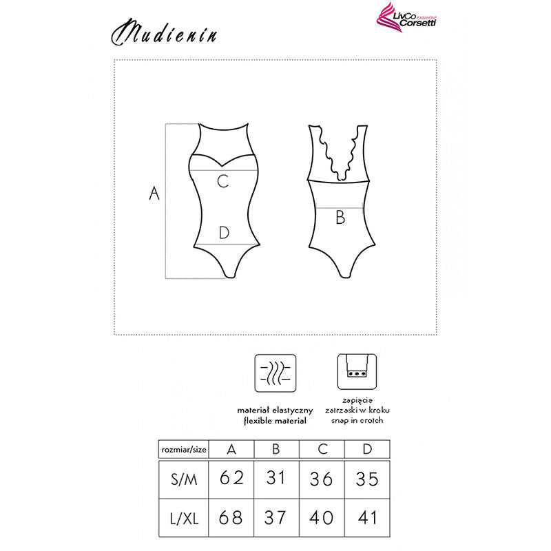 Livco Corsetti Fashion - Mudienin Lc 90654 Body Negro S/M