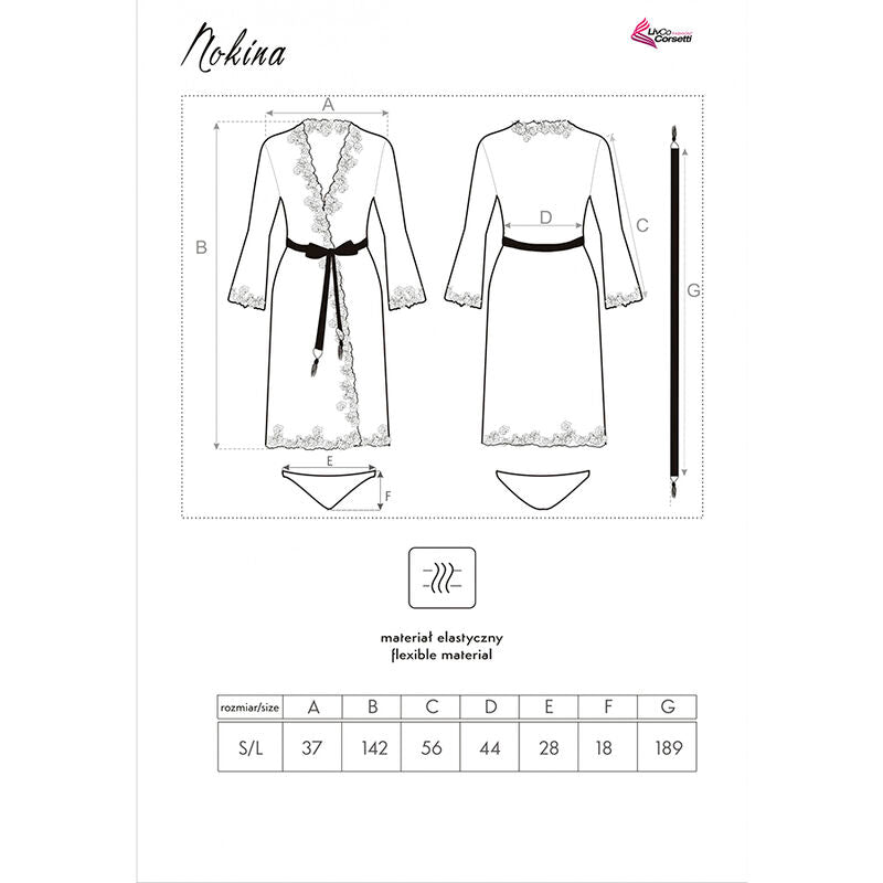 Livco Corsetti Fashion - Nokina Lc Xg055 Bata + Panty Negro Talla Única