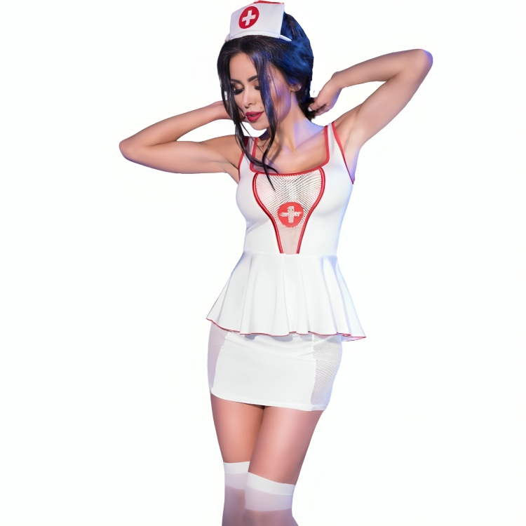 Chilirose - Cr 4160 Disfraz Enfermera Top & Falda S/m