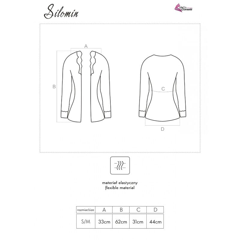 Livco Corsetti Fashion - Silomin Lc 1401 Body + Bata Negro Talla Única