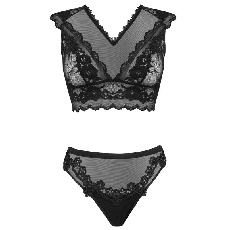 Livco Corsetti Fashion - Timosan Lc 90631 Sujetador + Panty Negro L/Xl