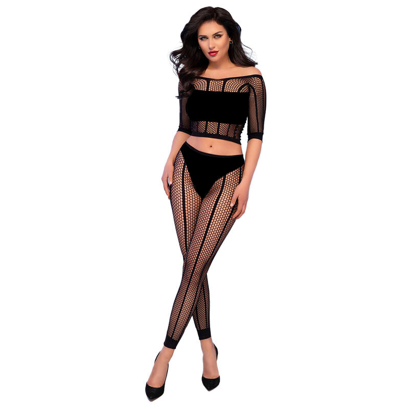 Chilirose - Cr 4647 Top & Leggins Negro S/M