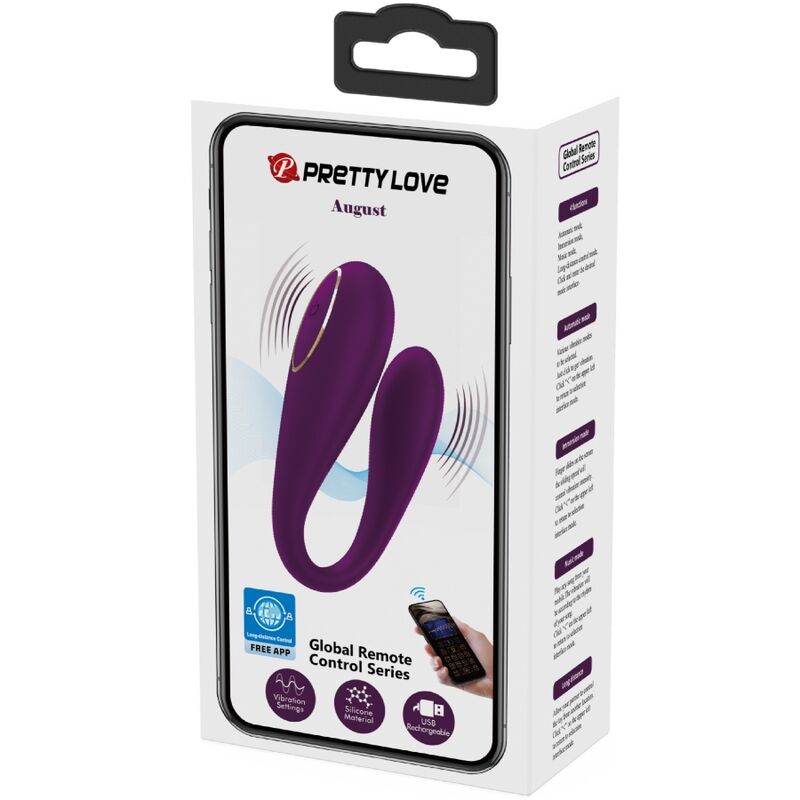 Pretty Love August Vibrador Doble Placer Global Remote