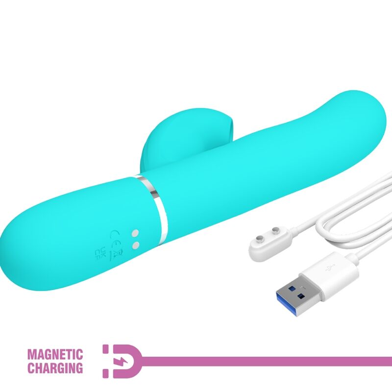 Pretty Love - Perlita Vibrador Punto G 3 En 1 Multifunción Verde Agua
