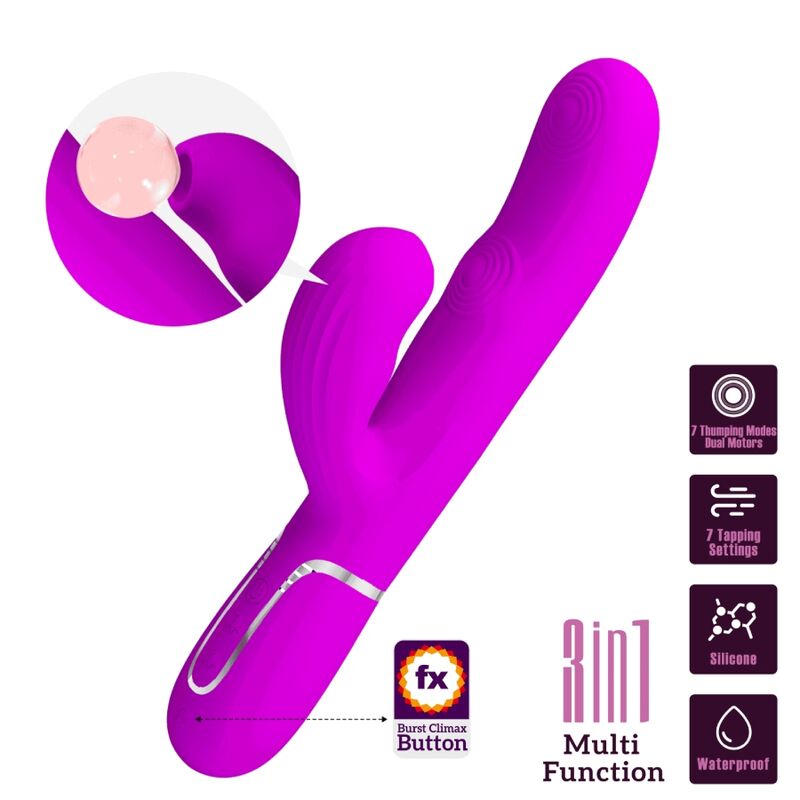 Pretty Love - Perlita Vibrador Punto G 3 En 1 Multifunción Vioeta