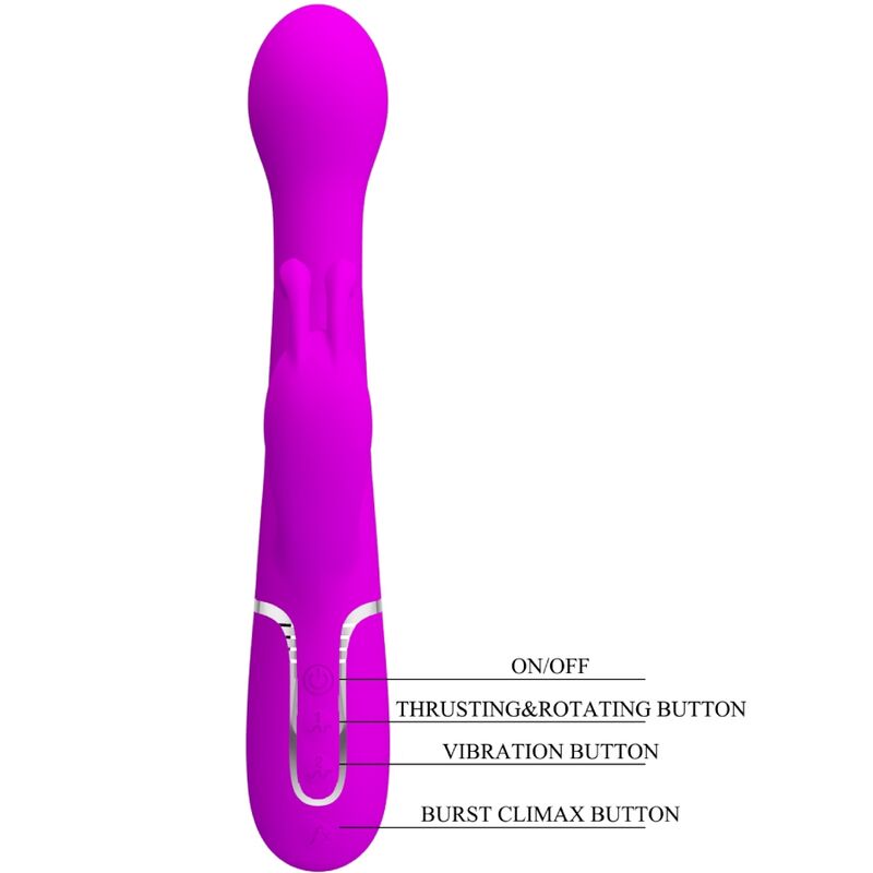 Pretty Love - Dejon Vibrador Rabbit 3 En 1 Multifunción Violeta
