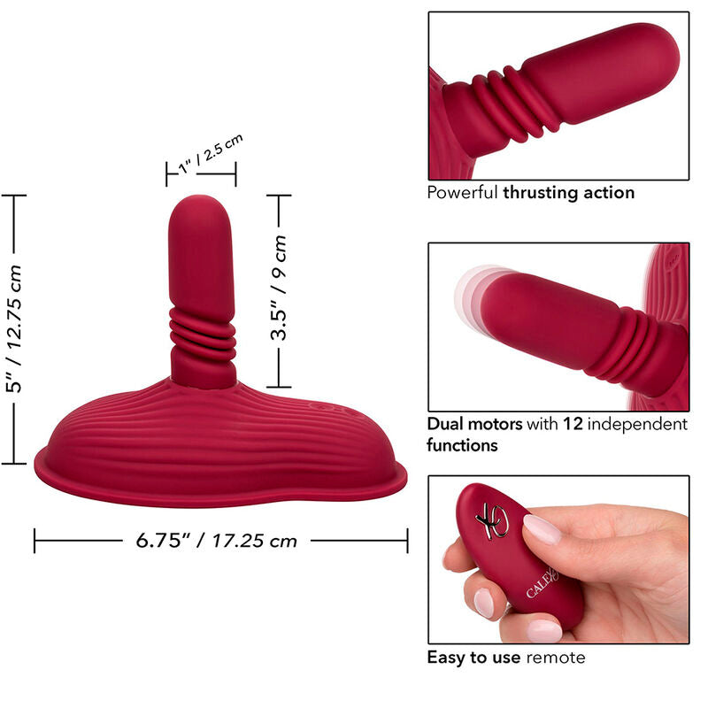 Calexotics - Rider Masajeador Doble Motor Control Remoto Rojo
