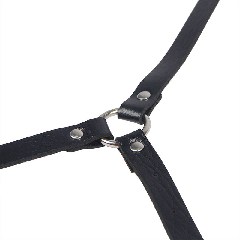 Subblime - Arnés De Cuerpo Cuero Negro Talla Única